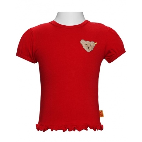 T-Shirt mit Puffärmeln und Rüschenbund