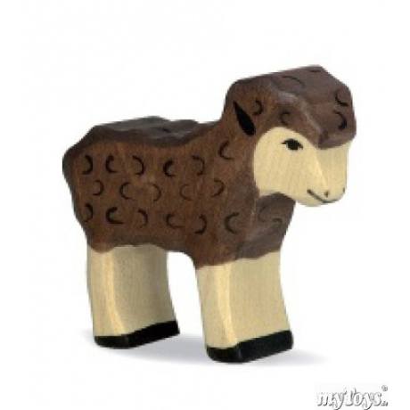 Holztiger Lamm schwarz