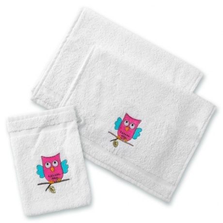 2 Handtücher klein & 1 Waschlappen  Eule