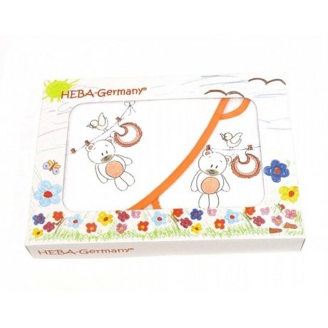 Badetuch und Latz "Teddy auf Wäscheleine"