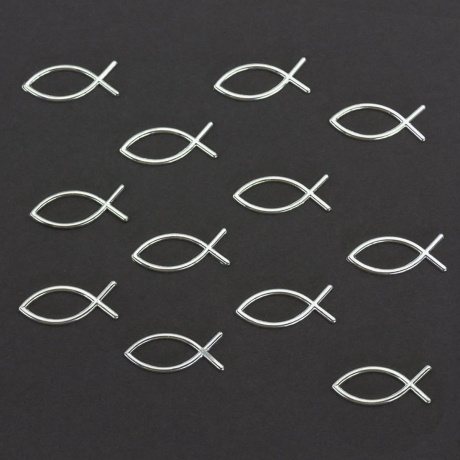 25 x Fische in Silber
