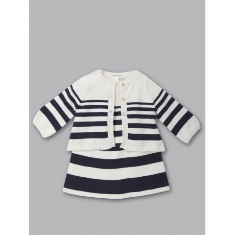 Baby-Ensemble: Cardigan und Kleid