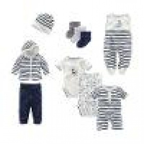 Starterparket (Set, 10-tlg.) für Babys, weiß/ blau Starterparket (Set, 10-tlg.) für Babys, weiß/ blau