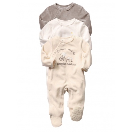 HAPPY PRICE 3er-Pack Samt-Strampler HAPPY PRICE 3er-Pack Samt-Strampler