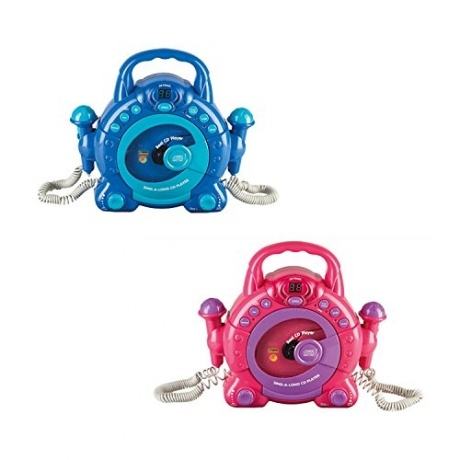 40105 - Kinder CD Player SING A LONG mit 2 Mikrophonen und LED Display, pink 40105 - Kinder CD Player SING A LONG mit 2 Mikrophonen und LED Display, pink