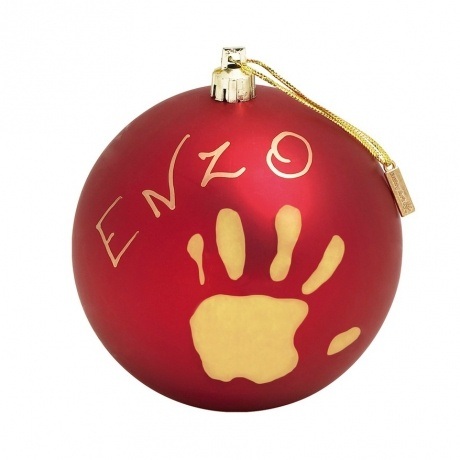 Christbaumkugel für Handabdruck personalisierbar