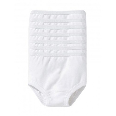 7er-Pack weiße Baby Slips