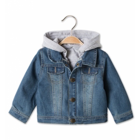 Baby 3-in-1-Jeansjacke mit Kapuze