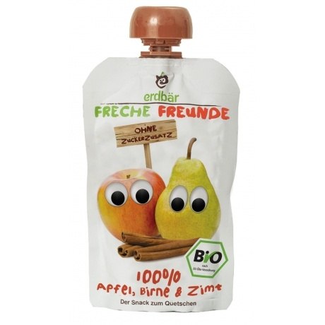 6er Pack Bio Quetschmus "Apfel, Birne & Zimt"