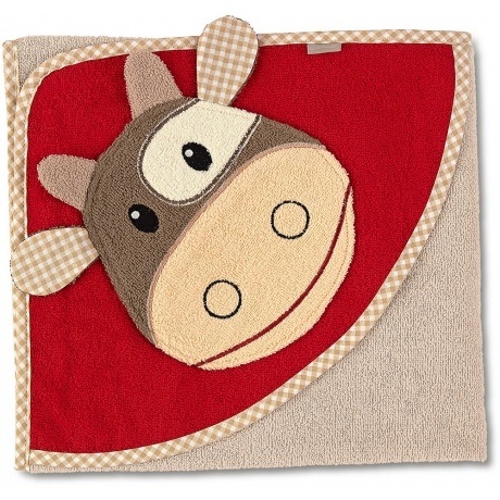 Motiv-Kapuzenbadetuch Kuh Karlotta