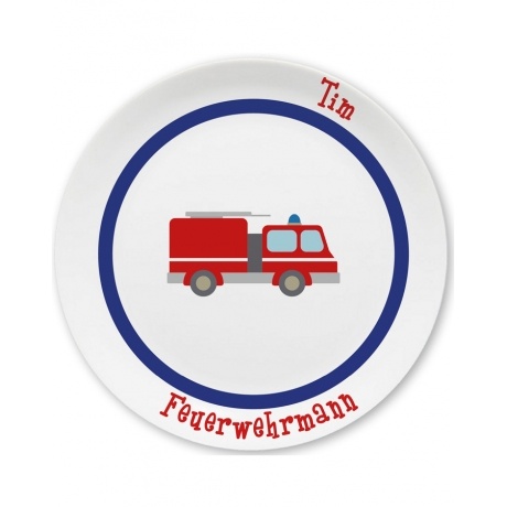 Teller Feuerwehr (personalisiert)