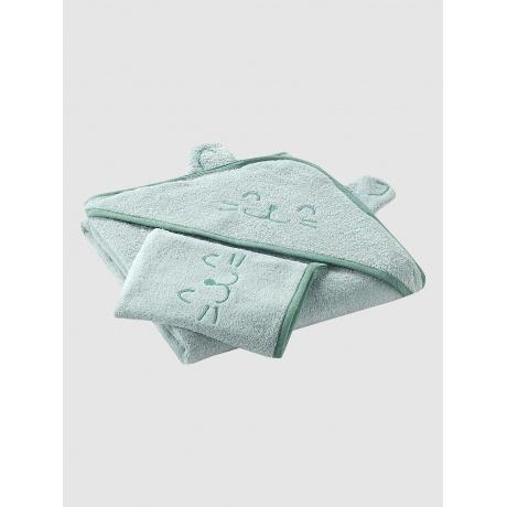 Badetuch und Waschhandschuh mit Ohren Teddy