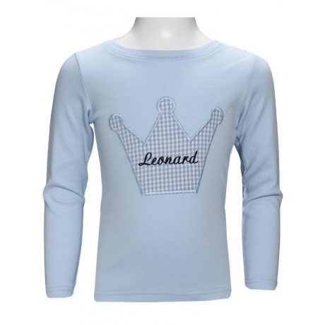 Langarmshirt mit Vichy-Krone (personalisiert) Langarmshirt mit Vichy-Krone (personalisiert)