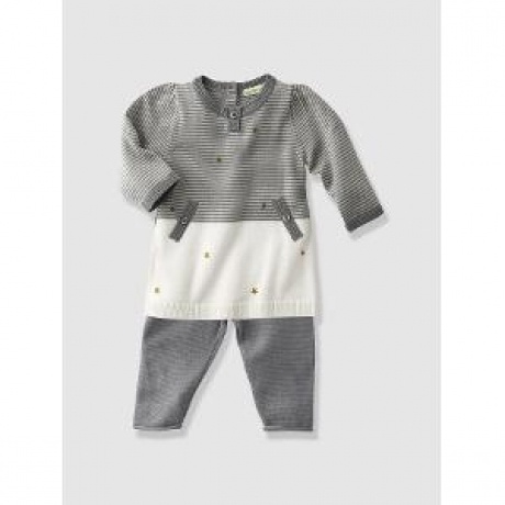 Baby-Set aus Strickkleid und Leggings