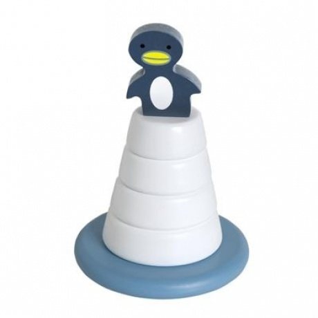 Stapelringturm mit Pinguin