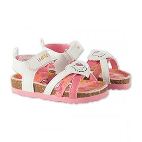 Baby Sandalen in weiss / rosa