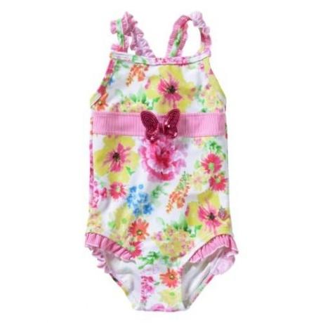 Baby Badeanzug für Mädchen, Farbe pink, 6-9 Monate, 104,74,80,86,92,98 Weiblich, Bademode, Kinderbek