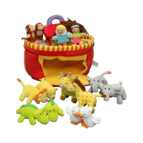 Arche Noah mit Kuscheltieren