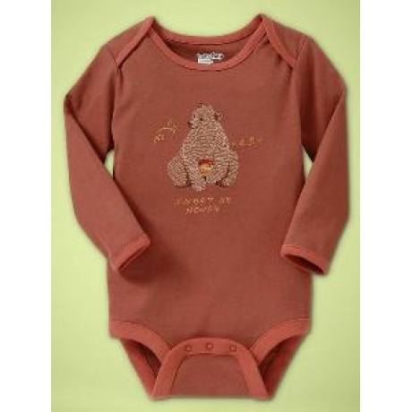 Baby-Body Langarm "Braunbär"