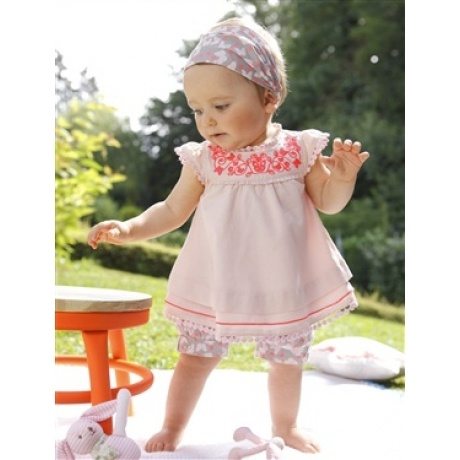 Babyset aus Top, Shorts und Kopftuch