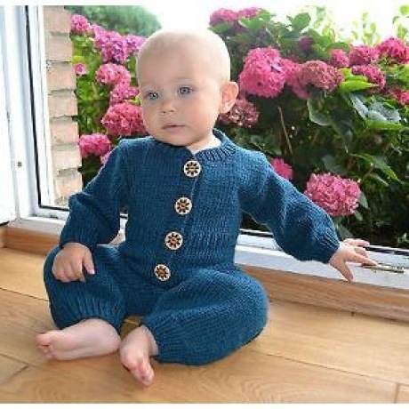 Overall Strick Anzug, Reine Merino Wolle Neu