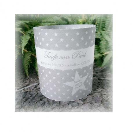 4 x Windlicht " Sterne"