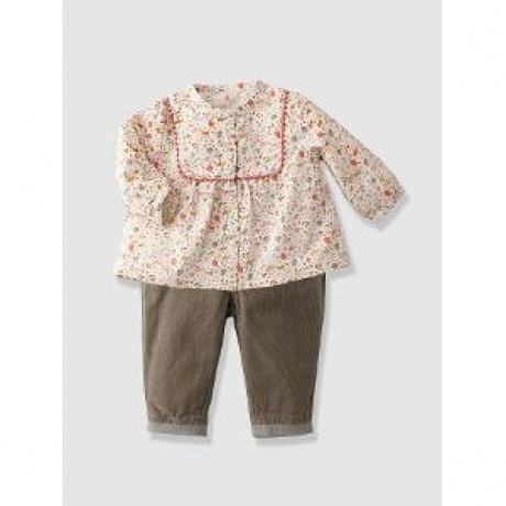 Baby-Set aus Bluse und Hose für Mädchen