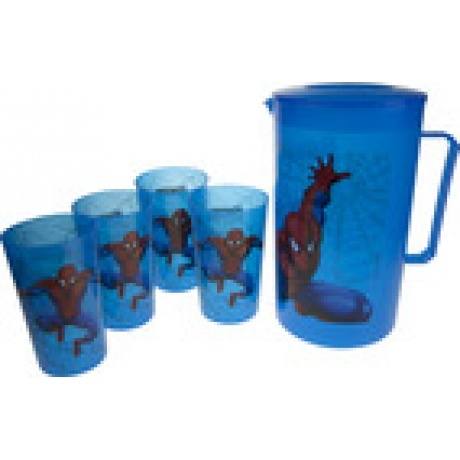 Saftkrug mit 4 Bechern "Spiderman"