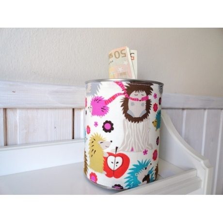 Spardose mit Stoffbezug