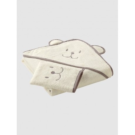 Badetuch und Waschhandschuh mit Ohren Teddy