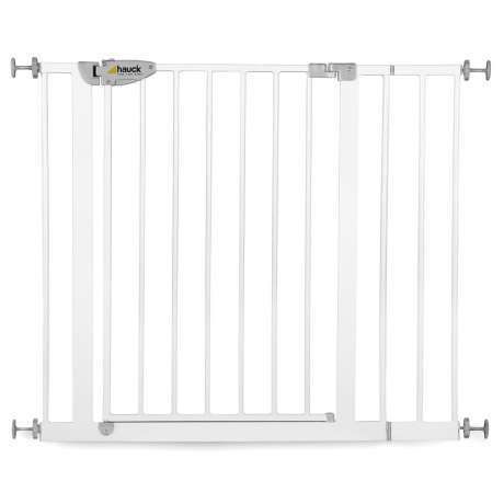 Türschutzgitter Squeeze Handle Safety Gate 75 cm - 81 cm + 14 cm Verlängerung, weiss