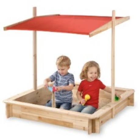 Holzsandkasten mit Dach