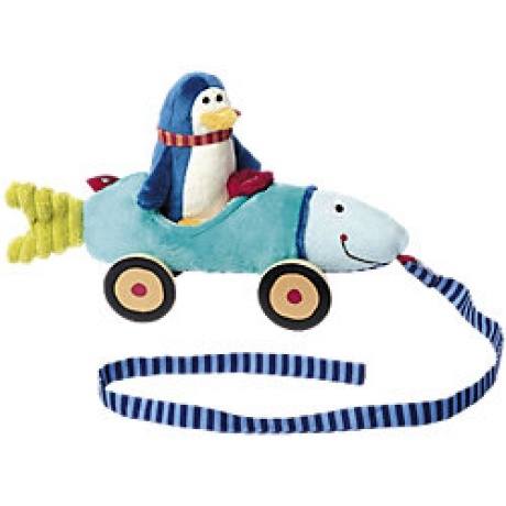 Fischmobil mit Pinguin