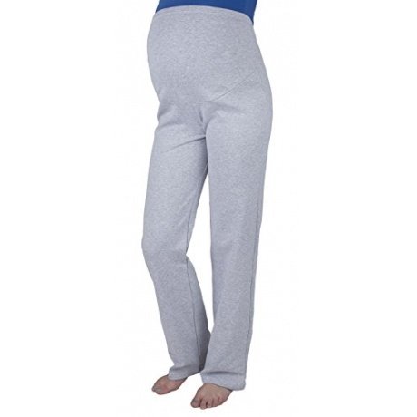 Schwangerschaftshose / Yogahose mit extra Bauch-Panel / Umstandsmode (XXL, Schwarz)