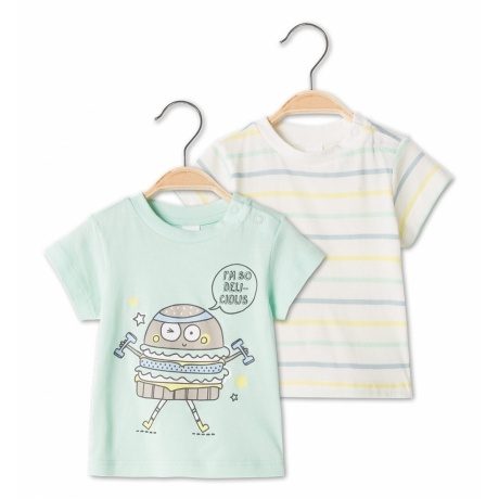 Babys 2er Pack Baby-T-Shirts aus Bio-Baumwolle