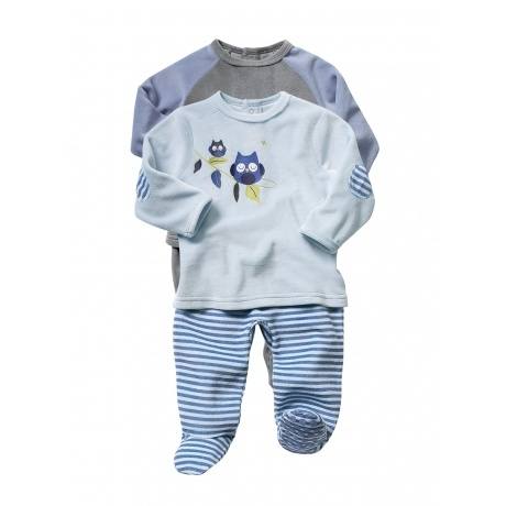 2er-Pack Samt-Pyjamas für Jungen