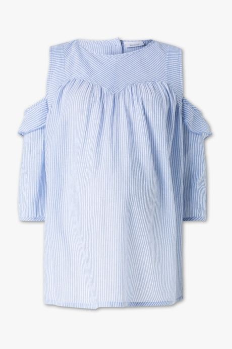 Damen Bluse in weiß / Blau