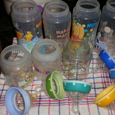 Flasche mit Slikon-Sauger Flasche mit Slikon-Sauger